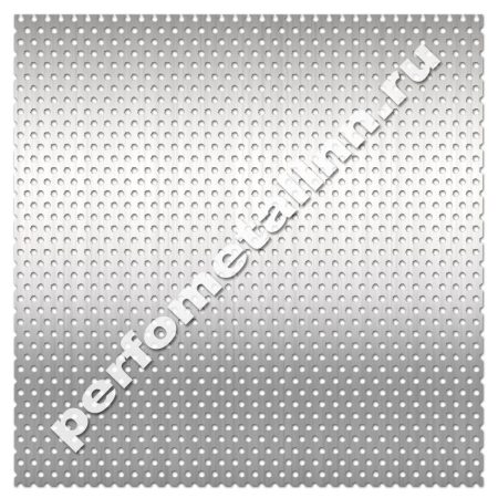 Перфорированный лист Rv 1-2 1*1000*2000мм из нержавеющей стали AISI 304